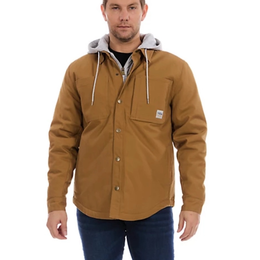 Bass Creek Outfitters Men's Duck Canvas Shirt Jacket with Hood